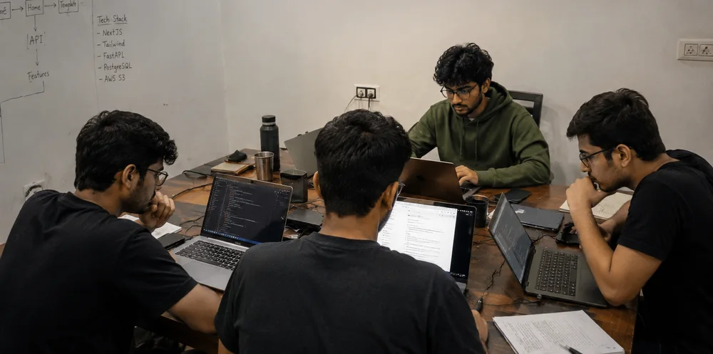 A Trafy team building their AI SaaS product for the $10K Challenge
