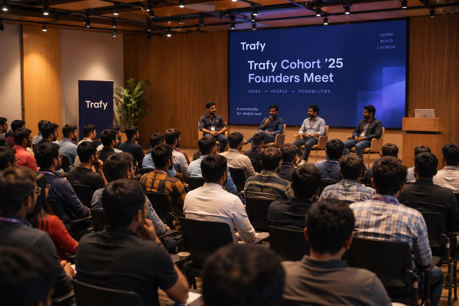 Trafy Cohort '25 Founders Meet panel discussion